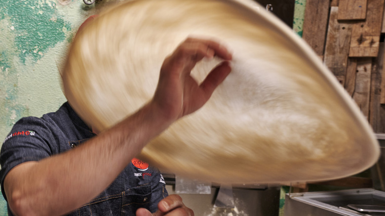 pizza dough throwing