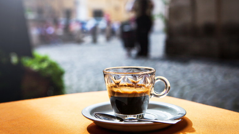 espresso in Rome cafe