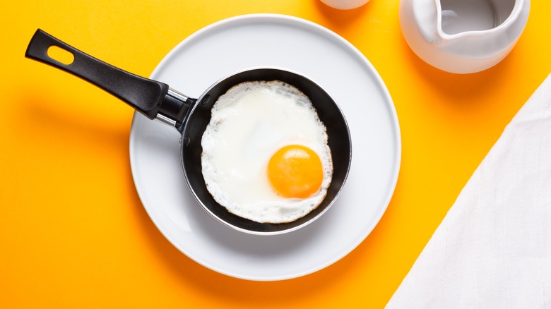 egg in small pan