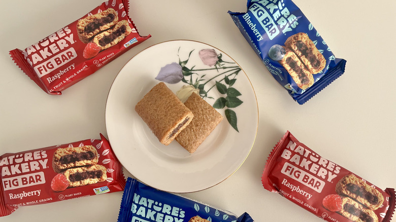 View of Nature's Bakery fig bars on a table