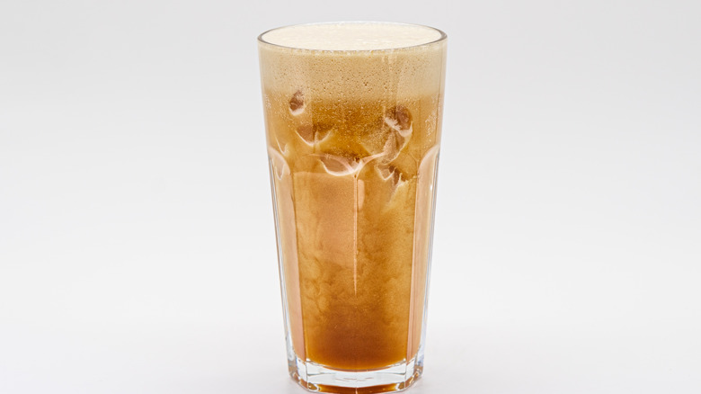 Iced coffee with cold foam