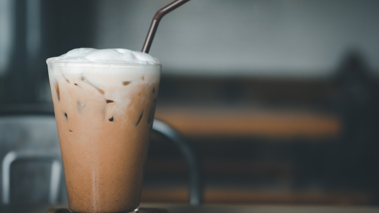 Iced mocha with cold foam