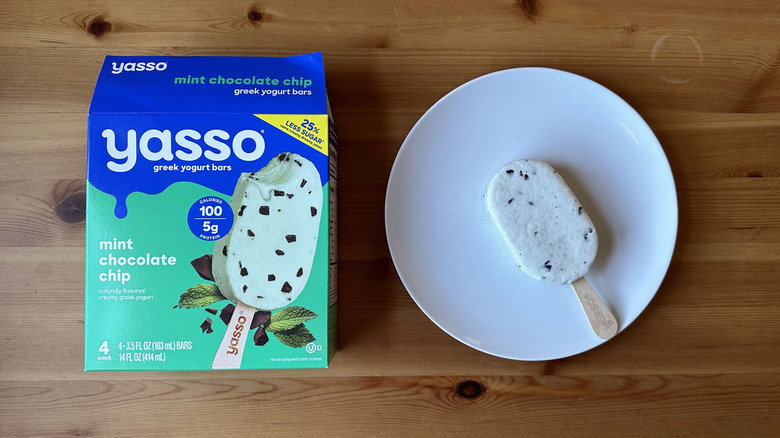 Mint chocolate chip Yasso bar