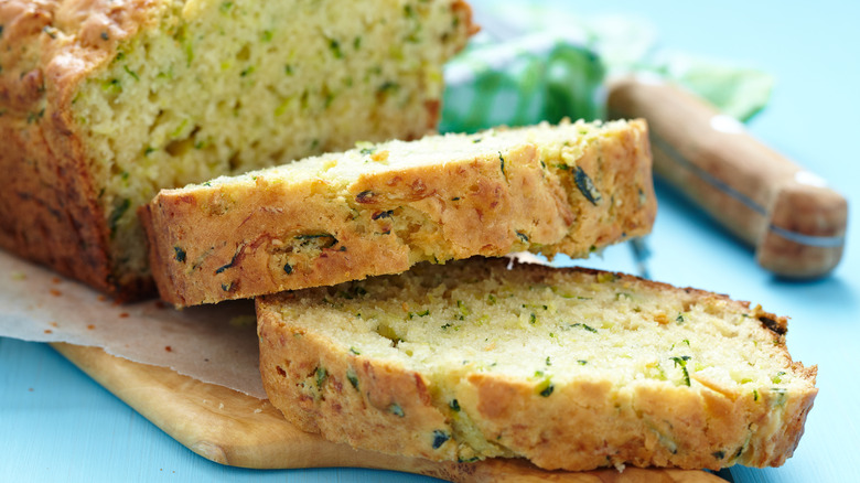 vegetable bread on wood board