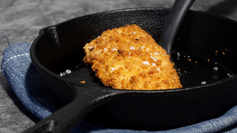 fried fish in a cast iron skillet