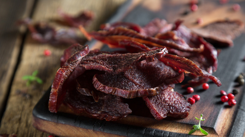 Jerky on table