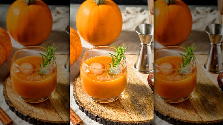 pumpkin old fashioned cocktail