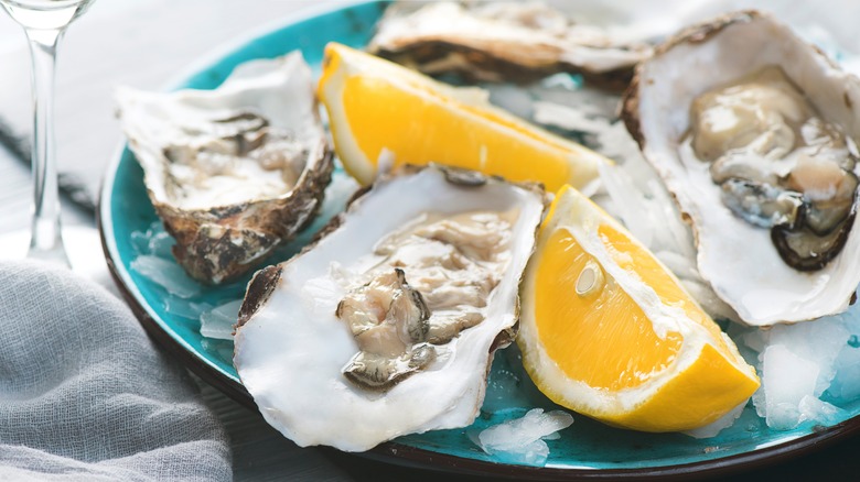 Oyster with lemon