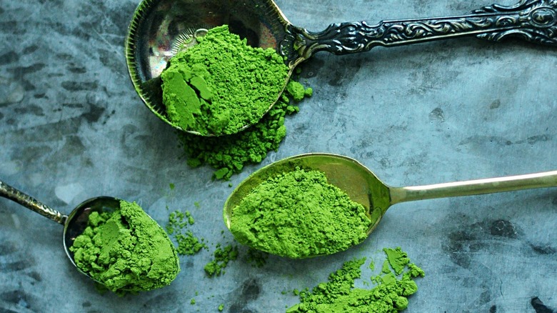 various grades of matcha powder