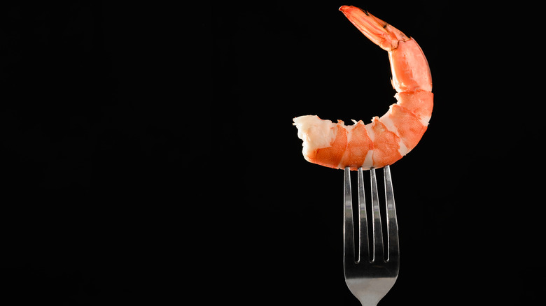 Fork with shrimp