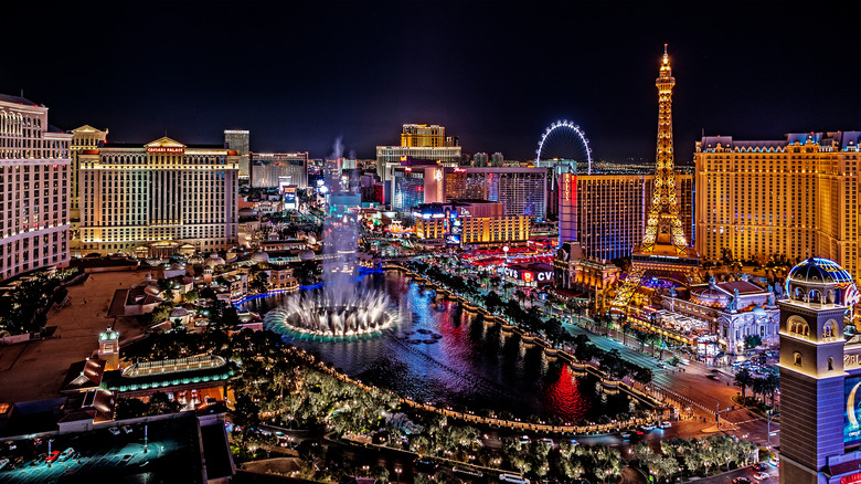 view of las vegas strip