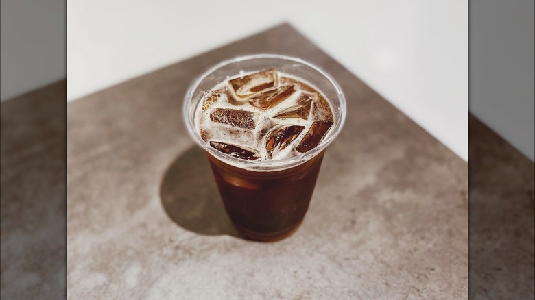 iced coffee on table