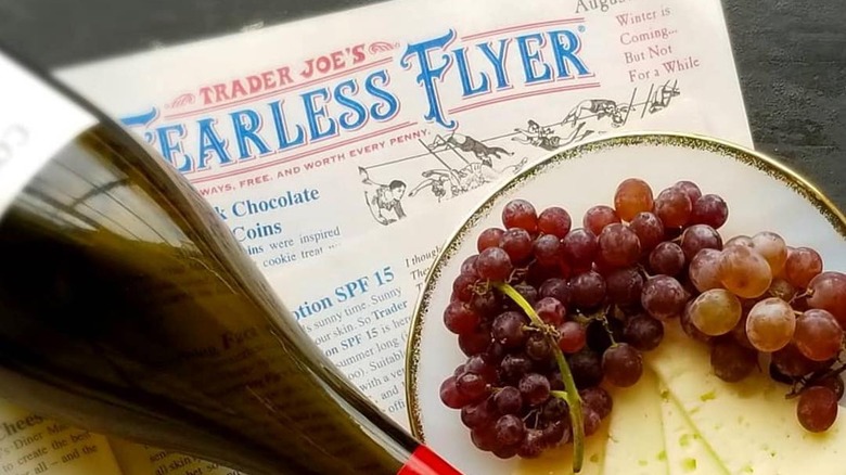 Fearless Flyer with wine cheese grapes