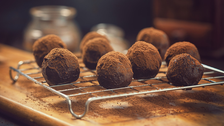 bowl of chocolate truffles