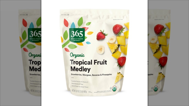 Whole Foods 365 organic tropical fruit medley frozen fruit bag