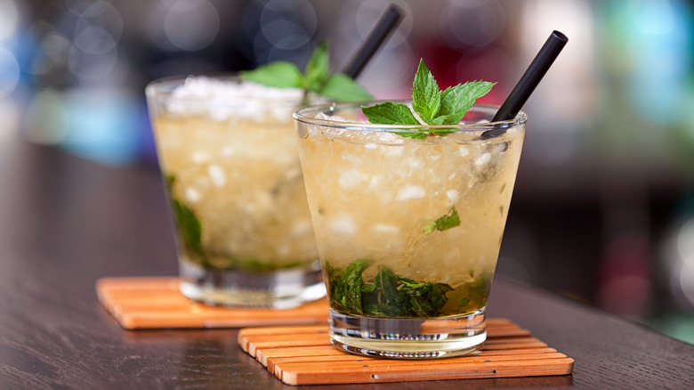 pair of mint juleps