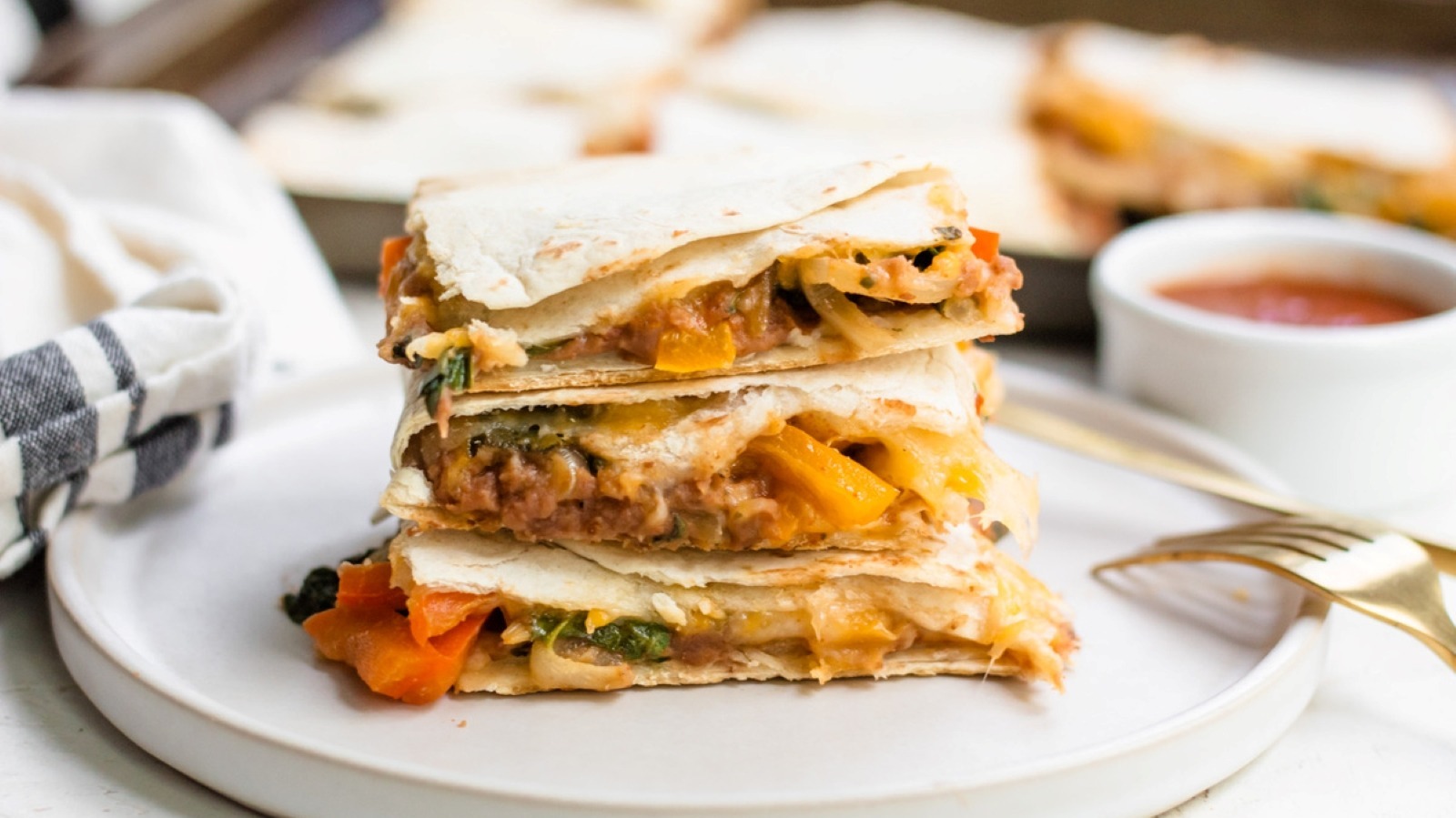 A Second Pan Is The Key To The Crispiest Sheet-Pan Quesadillas