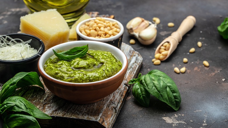 freshly made pesto