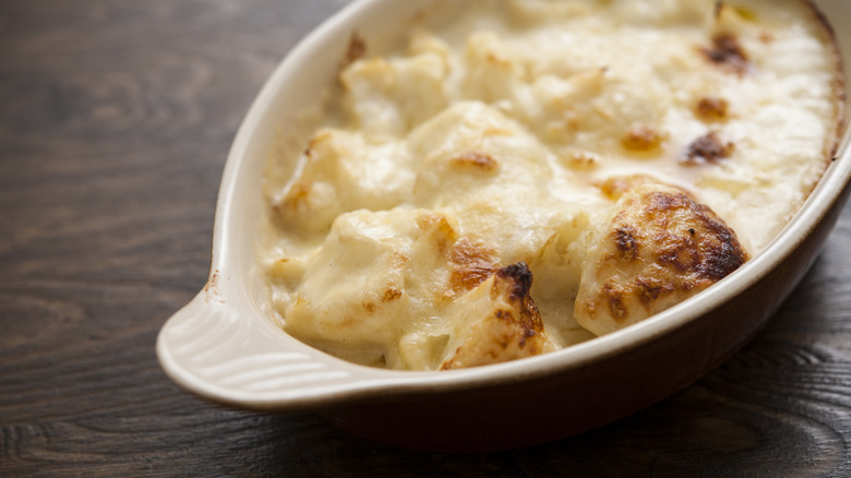 dish of cauliflower with cheese