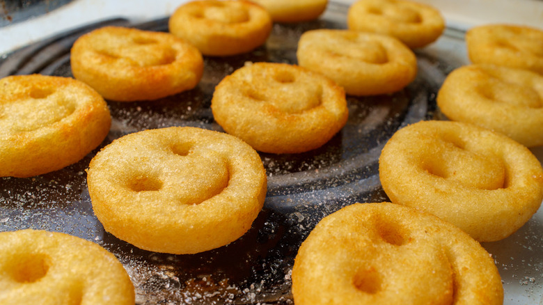 cooking smiley fries