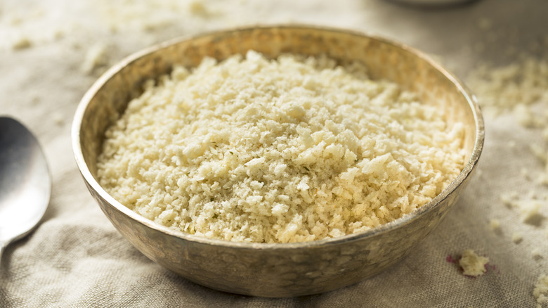 Panko breadcrumbs in a bowl