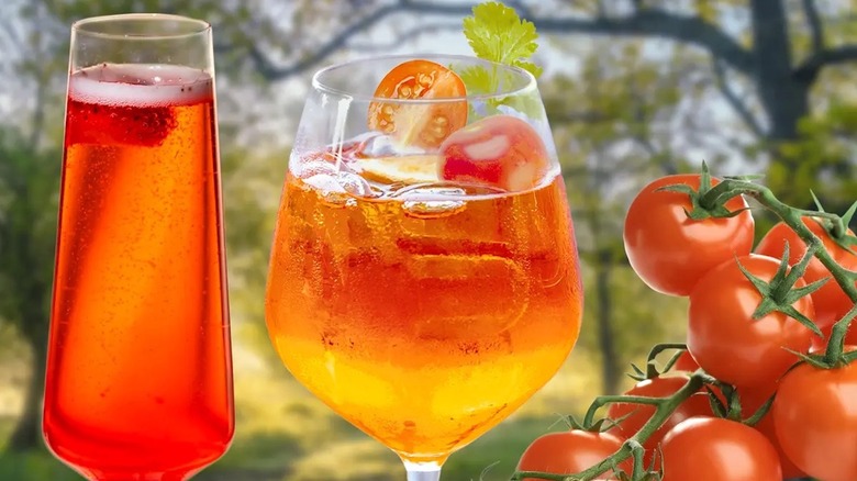 tomatos and spritz cocktails 