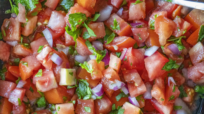 Diced tomatoes and onions