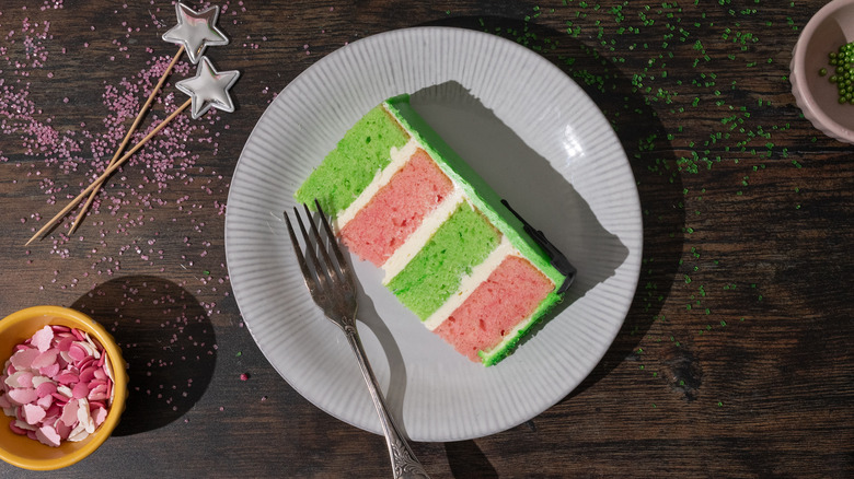 wicked pink and green cake