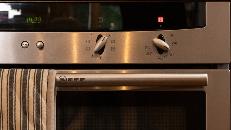 preheating an oven