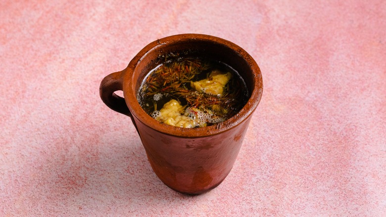 Azerbaijani bozbash in a mug