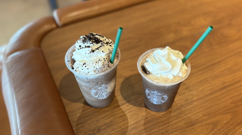 two chocolate drinks