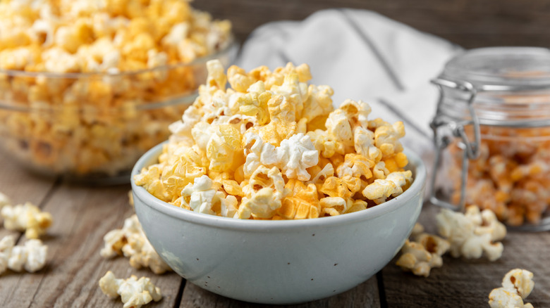 popcorn in a bowl