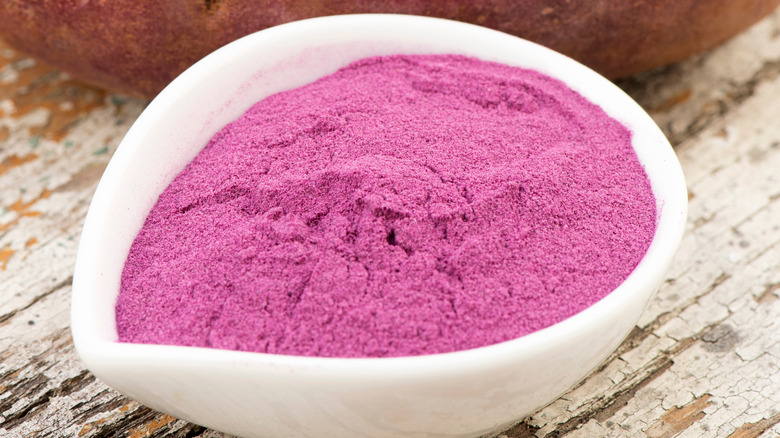 purple ube sweet potato and powder