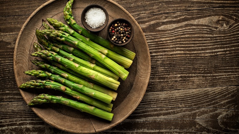 Bunch of green asparagus