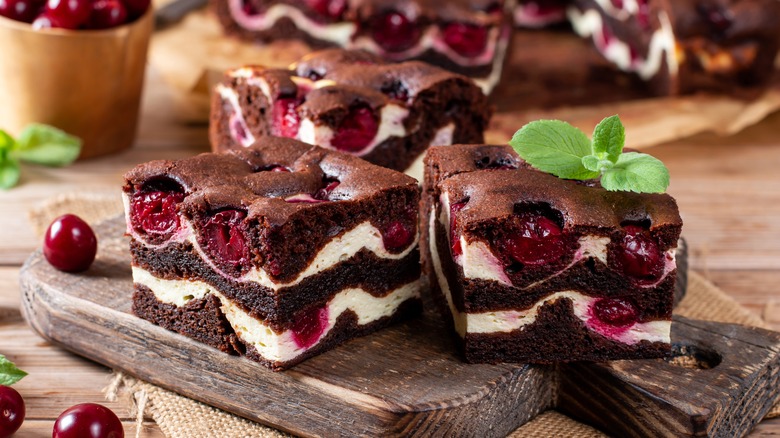 Cheesecake cherry brownies