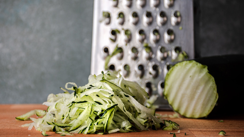 Grated zucchini