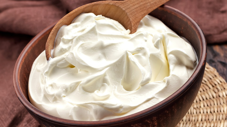 bowl of sour cream