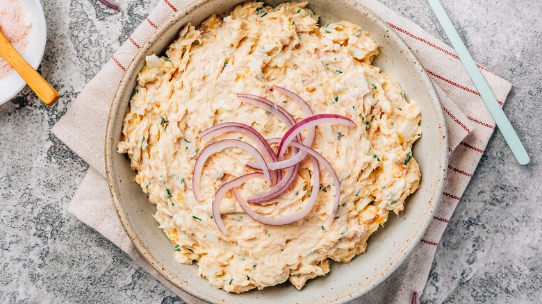 Tuna salad in bowl