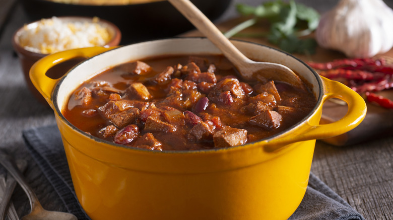 dutch oven of beef stew