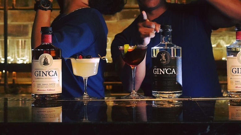 GIN'CA bottles and cocktails