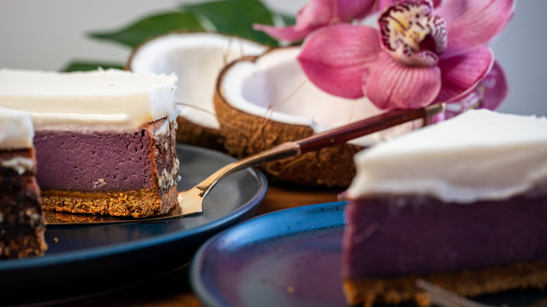 ube pie with coconut