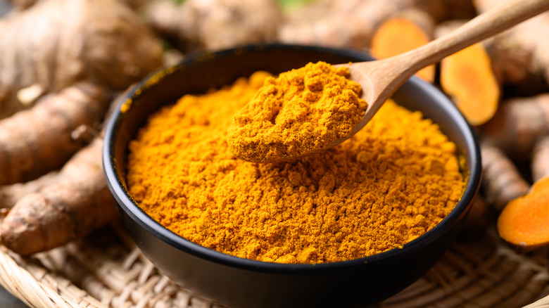 powdered turmeric in bowl