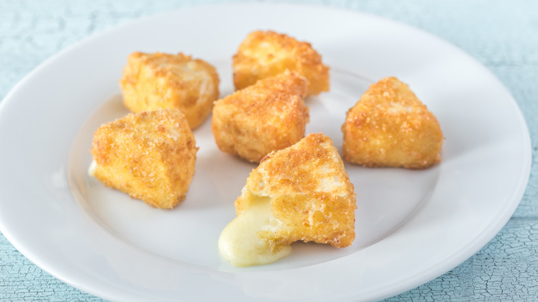 brie fritters on plate