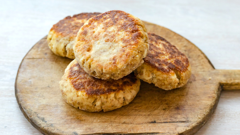 stacked fried ricotta pieces