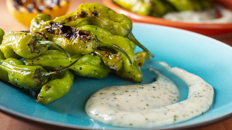 Shishito peppers and aioli