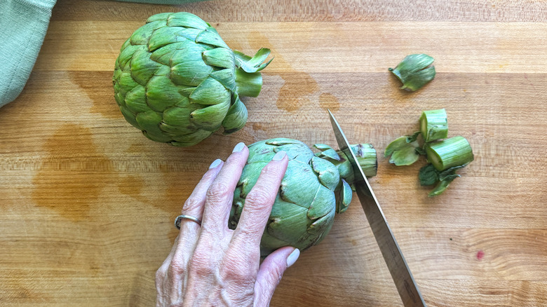 hand trimming stems