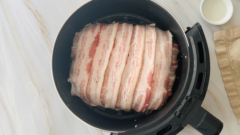 raw meatloaf in air fryer