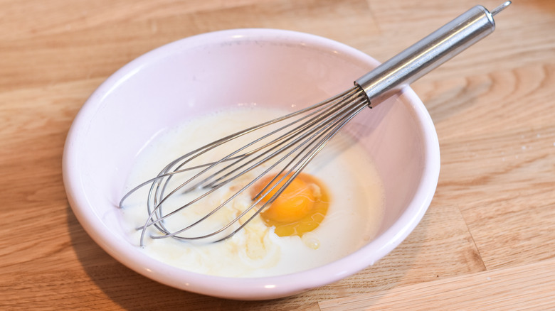 buttermilk egg vanilla bowl