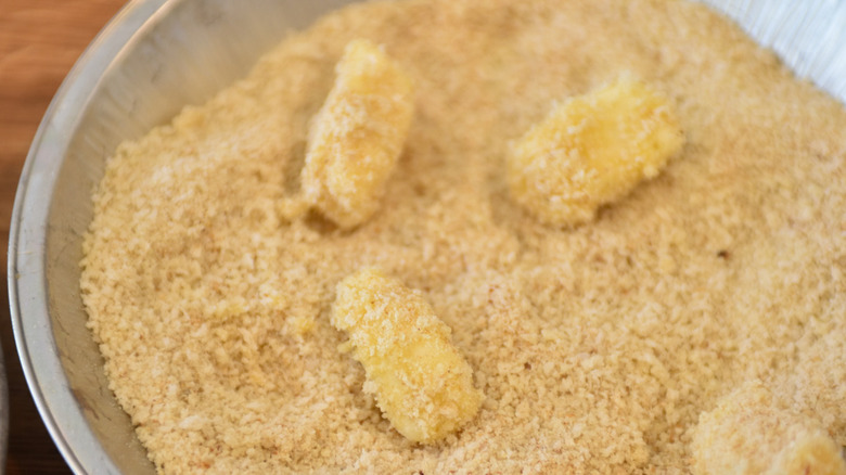 cheese curds in breadcrumbs