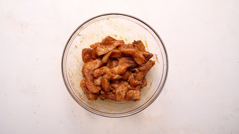 chicken tossed with fajita seasoning